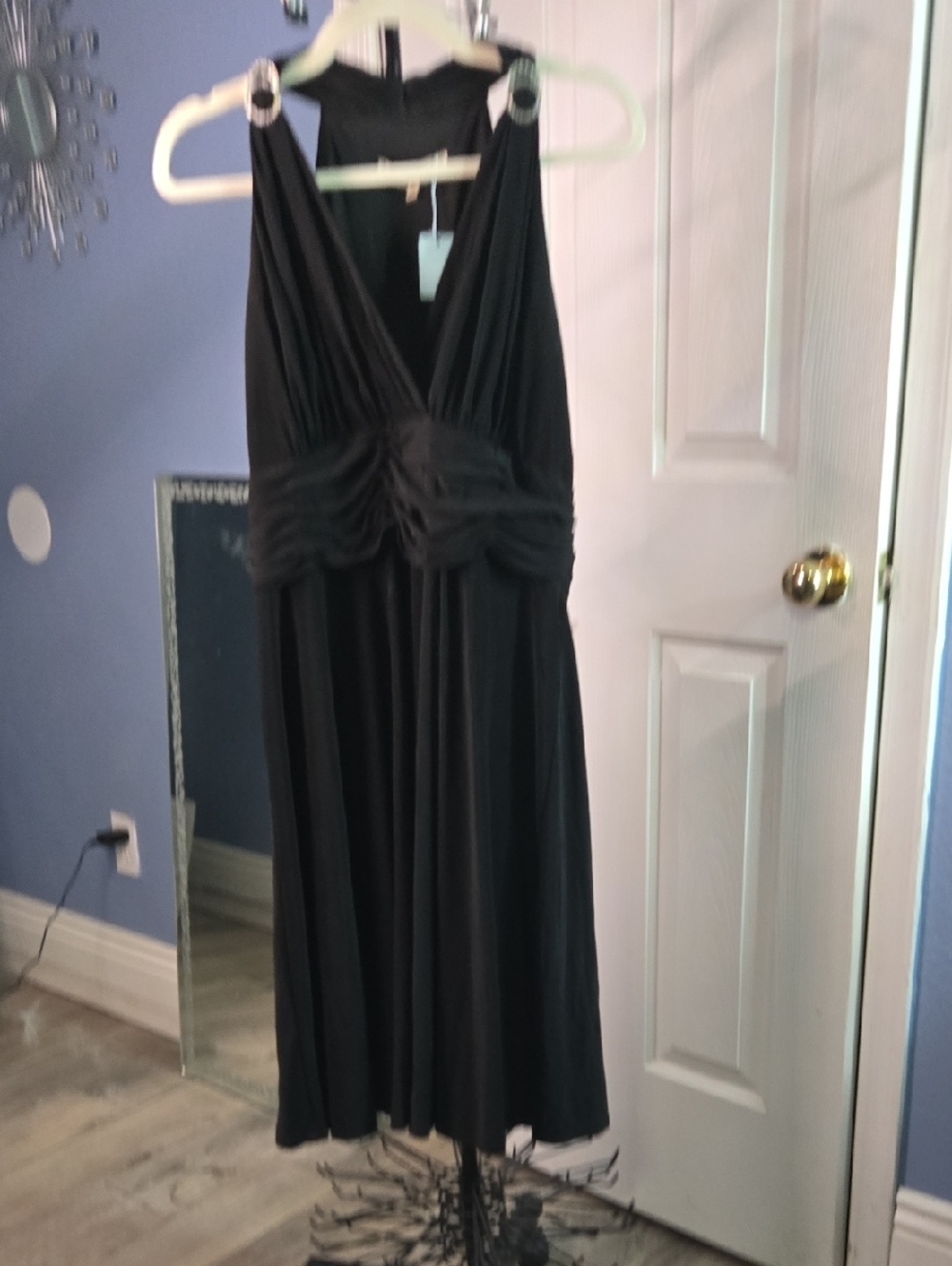 Evan Picone Black Dress with Tag Detail